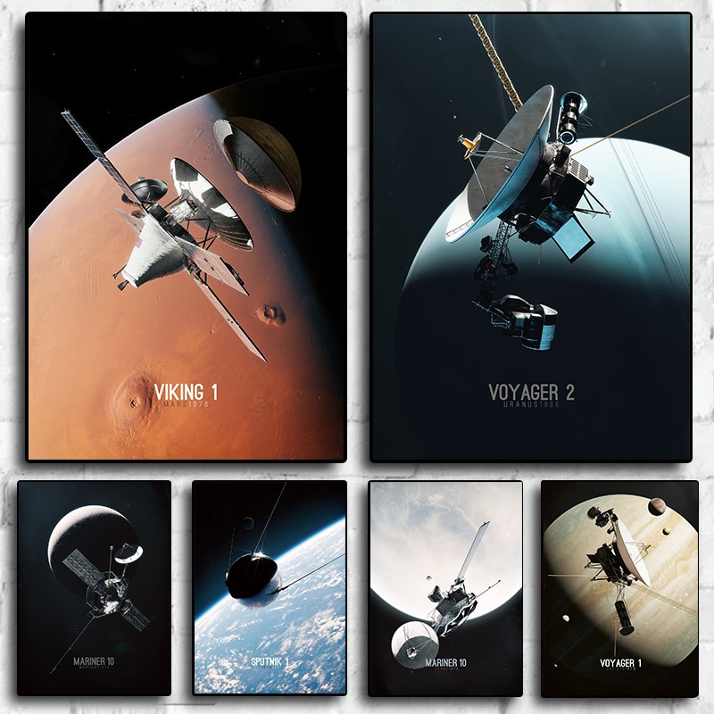 Star Map Poster - Seni Kanvas Eksplorasi Tata Surya Dekorasi