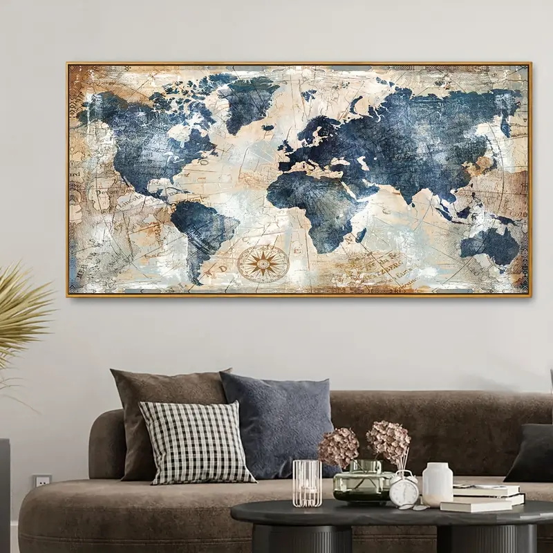 Poster kanvas 1 buah seni Vint - Star Map Poster ulasan dan harga